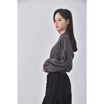 (XL) xenra質感連帽灰色長袖上衣二手衣, , large