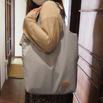 【seisei】雙色雙正面肩背手提托特包_再生寶特瓶環保防水布/雲石灰, , large