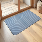 【Monster】 Soft Diatomaceous Earth Printed Mat – Karesansui (58x38cm) – Pebble Gray, , large