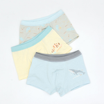 minihope美好的親子生活-沉靜海洋男童四角褲(3件組A), , large