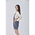 (XL) victoria丹寧牛仔吊帶藍色短褲二手衣, , large