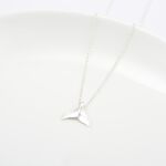 【Angel & Me】Lucky Whale tail s925 sterling silver necklace birthday gift, , large