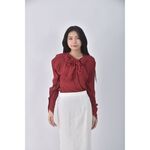 (M) massimo duttiv領綁帶紅色長袖上衣二手衣, , large