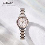 CITIZEN 星辰 XC 輕奢光 櫻花粉紅金 超級鈦 光動能電波女錶 ES9496-64W, , large