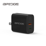 iBRIDGE PD20W雙孔快速充電器-黑, , large