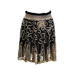 Lizzy黑金圖騰流蘇半裙, , large