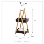 【H&R安室家】台製可提式A字型雙層收納置物架BN145, , large