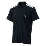 Mizuno POLO 男 短袖 POLO衫 運動 休閒 抗紫外線 透氣 吸汗 速乾 黑 [32TAB01509], , large