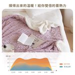 【DUYAN 竹漾】韓系牛奶絨 雙層加厚被毯 / 星空紫  (羊羔絨 蓋毯 沙發毯 棉被 露營 禮物), , large