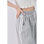 (3XL) gram高腰抽繩灰色長褲二手衣, , large