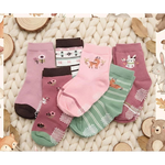 Kaimei Cotton Industry 10 pairs of random excellent pure cotton non-slip children's socks, forest cute pet style, animal children's socks, cartoon children's socks, cute socks, boys and girls socks, rabbit and small flowers, 9-13cm, , large