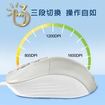 GliTTER GT-855 USB Wired Optical Mouse with Three-Stage DPI Adjustment Multi-Key Design, , large