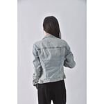 (S) bershka丹寧牛仔排扣藍色外套二手衣, , large