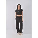 (S) 【智恩私服】net高腰質感棉質黑色長褲二手衣, , large