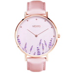 [MEDOTA] Blossom collection pink leather strap ladies watch-Elegant lavender / BO-8401, , large