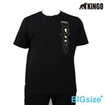 KINGO-大尺碼-男款 圓領T恤-黑-413136, , large