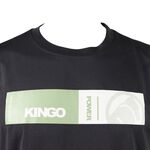 KINGO-特大尺碼-男款 排汗 圓領T-黑-415621, , large