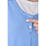 (S) collection j 3質感棉質純棉藍色長袖上衣二手衣, , large