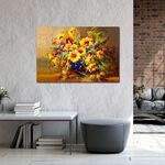 【御畫房】太陽花 國家一級畫師手繪油畫60×90cm(VF-21), , large