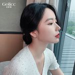 【Gulicc 】古莉可 耳環 心金色閃電耳釘, , large