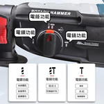 28D Lightweight Electric Hammer Tube + Tool Box + Five Drill Bits + Electric Hammer Tube to Drill Chuck, , large