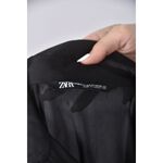 (M) zara質感透膚黑色洋裝二手衣, , large