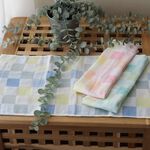 [Kaimei Cotton Industry] 12 randomly selected pure cotton colorful double-layer gauze children's towels suitable for newborn face towels/baby towels, , large