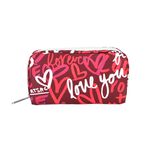 |快速出貨|Lesportsac Rectangular Cosmetic 長形化妝包/ 莓果色愛情手繪風, , large