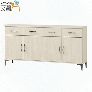 【文創集】瑞秋5.4尺四門四抽低餐櫃(客約商品)