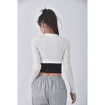 (S) 【安于晴Charlene私服】質感修身短版白色罩衫二手衣, , large