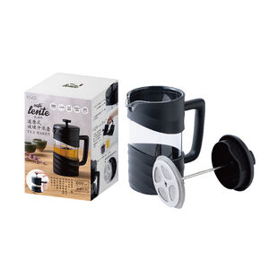 慢拾光濾壓式玻璃沖泡壺600ml