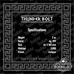 Thunderbolt The divine weapons Antique 2 Oz Silver Bar, , large