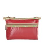 |快速出貨|Lesportsac Cosmetic Clutch 50周年雙層拉鍊收納化妝包/ 亮酒紅色, , large