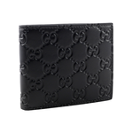 GUCCI GG Logo 大標誌壓印牛皮對開8卡短夾/黑色, , large