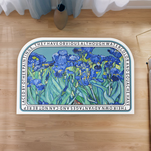 Soft diatomaceous earth water-absorbing non-slip floor mat with color printing
