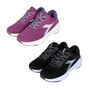 DIADORA迪亞多那 避震專業慢跑鞋 女運動鞋 女鞋 透氣 舒適 保護後跟 吸衝 反彈 耐磨 止滑 穩定 紫白 黑紫