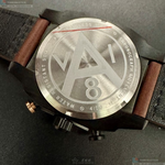 [星晴錶業]新品牌手錶,44mm,AV52667黑色玫瑰金色錶面玫瑰金錶殼咖啡色真皮皮革錶帶款, , large