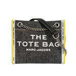 MARC JACOBS 棉質牛仔布鏈帶肩背/斜背托特包/黑色, , large