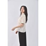 (S) ann story韓牌排扣杏色短袖上衣二手衣, , large
