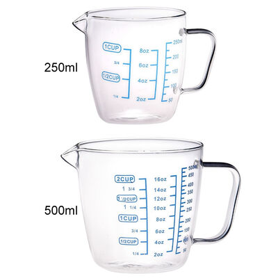 耐熱把手量杯250ml-500ml/1入金益合玻璃器皿