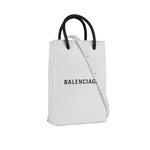 BALENCIAGA Logo購物手機袋/白色, , large