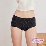 【Clany可蘭霓】 台灣製涼感竹炭遠紅外線印花抑菌消臭M-XL防漏生理褲 星夜黑 2235-63, , large