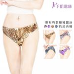 【K's凱恩絲】野性豹紋柔棉三角專利蠶絲內褲, , large