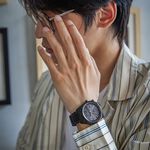 CITIZEN 星辰 光動能電波萬年曆手錶 CB0275-83E, , large