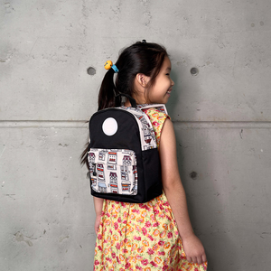 SOLIS 快樂屋系列 休閒迷你後背包-幼童款-S號-黑/田園杏