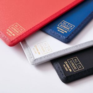 KING JIM ALL IN CLIPBOARD 口袋收納板夾 二折式收納款 黑色/藍色/紅色/白色 (5995-BK藍