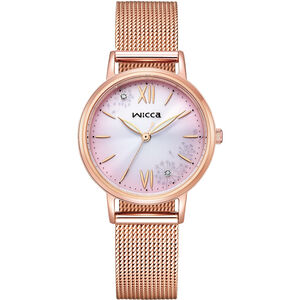 CITIZEN 星辰 Wicca 少女系列 台灣限定款 太陽能大三針米蘭女錶 KP5-166-97