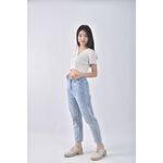 (S) gracetina hoo高腰丹寧牛仔修身藍色長褲二手衣, , large