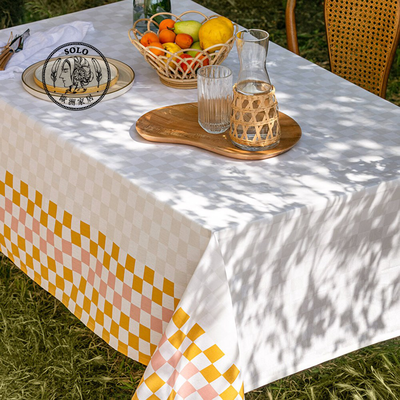 【SOLO歐洲家居】LCW Home 土耳其製 150x200cm 陽光格子 桌布 桌巾 防塵布 居家裝飾