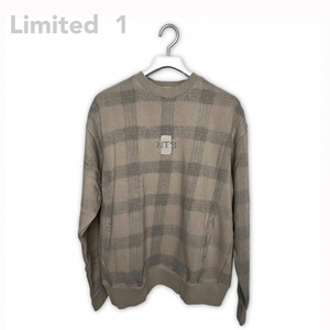 Autumn and winter plaid thick sweatshirt gray khaki